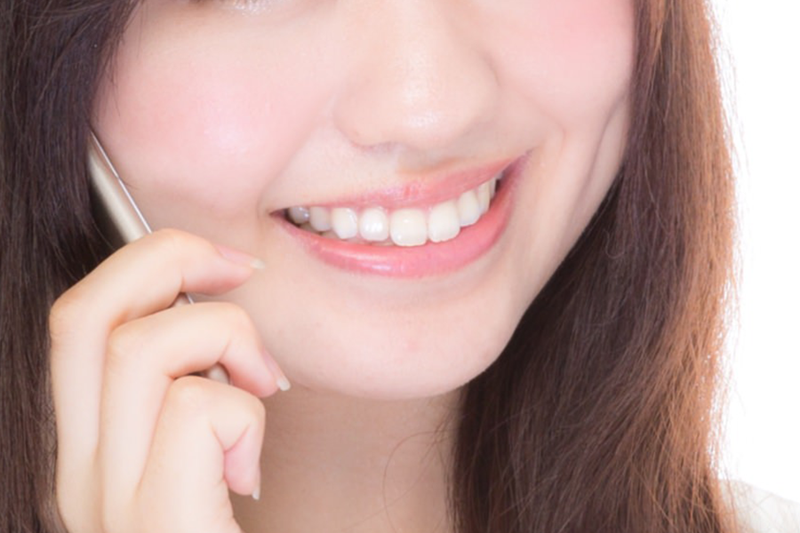 注目される口元